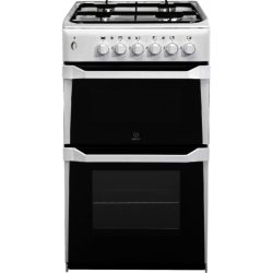 Indesit IT50GW 50cm Twin Cavity Gas Cooker in White
